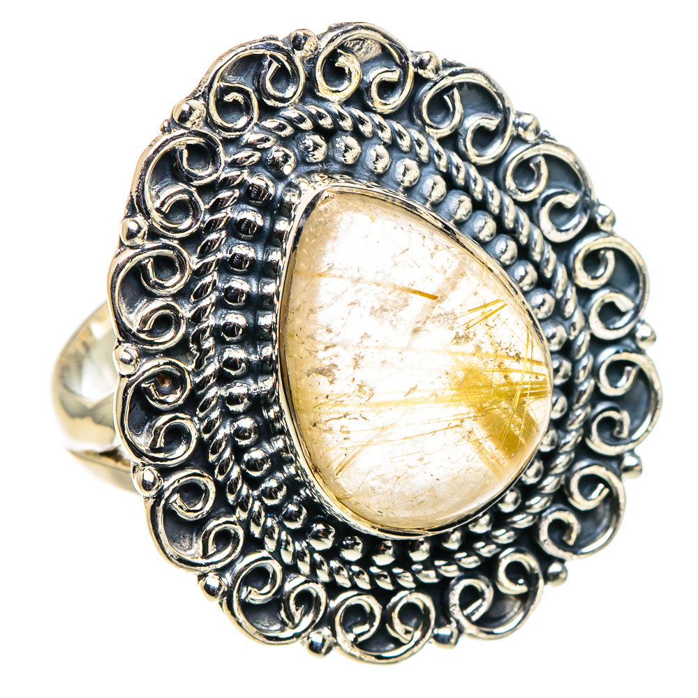 Rutilated Quartz Rings handcrafted by Ana Silver Co - RING94568 - Photo 2