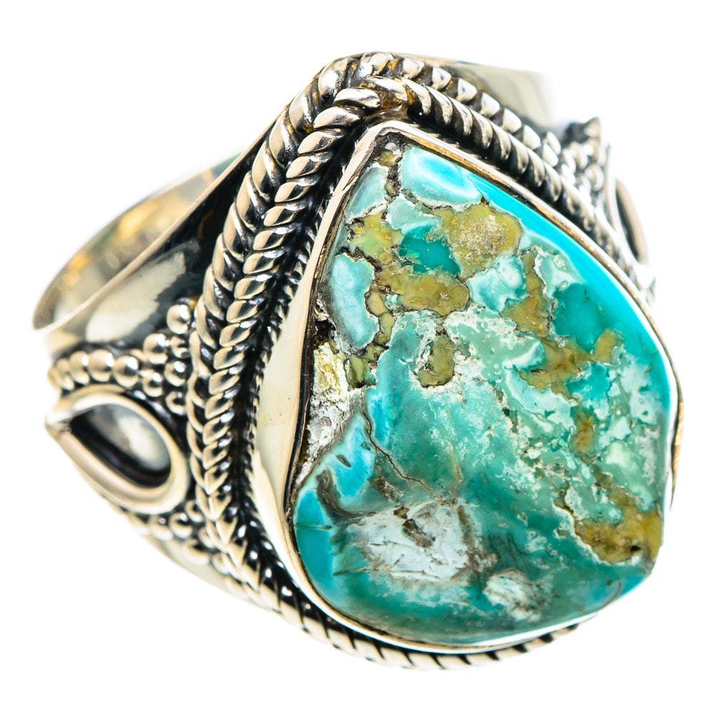 Tibetan Turquoise Rings handcrafted by Ana Silver Co - RING94580