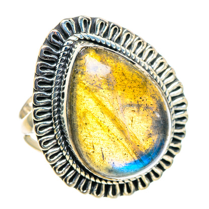Labradorite Rings handcrafted by Ana Silver Co - RING94604 - Photo 2