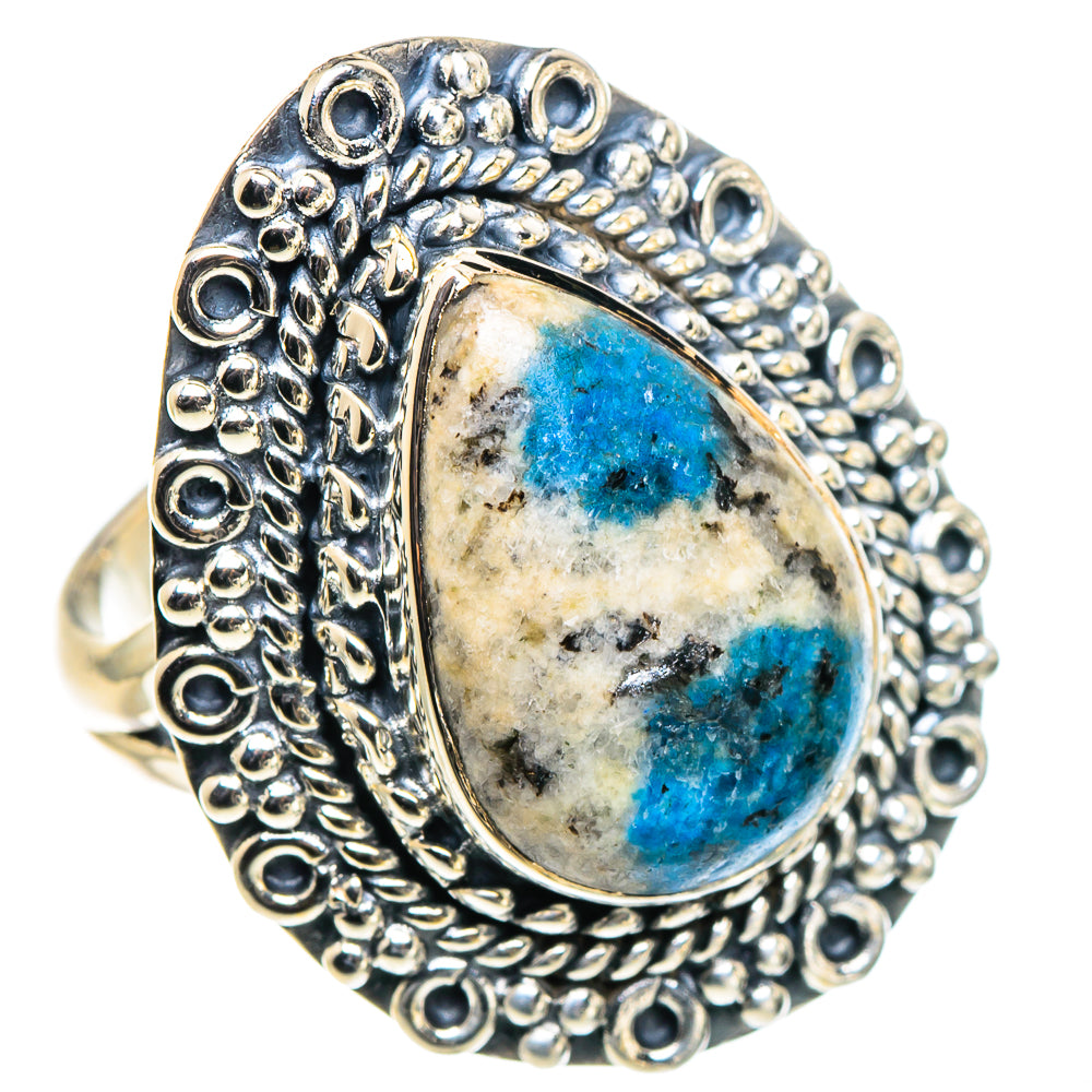 K2 Blue Azurite Rings handcrafted by Ana Silver Co - RING94605 - Photo 2