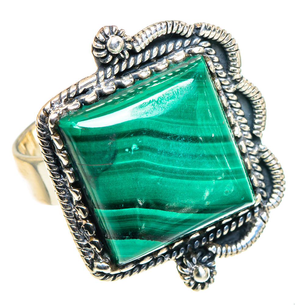 Malachite Rings handcrafted by Ana Silver Co - RING94608