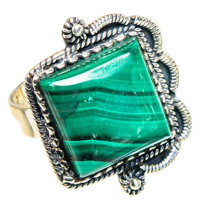 Malachite Rings handcrafted by Ana Silver Co - RING94608