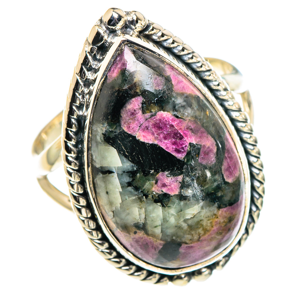 Russian Eudialyte Rings handcrafted by Ana Silver Co - RING94615