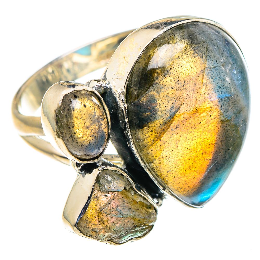 Labradorite Rings handcrafted by Ana Silver Co - RING94626