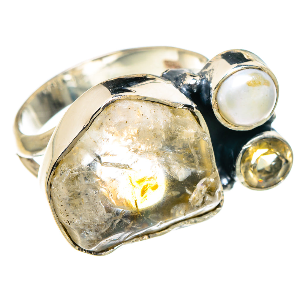 Rainbow Moonstone Rings handcrafted by Ana Silver Co - RING94635