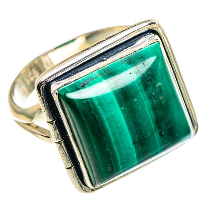 Malachite Rings handcrafted by Ana Silver Co - RING94660