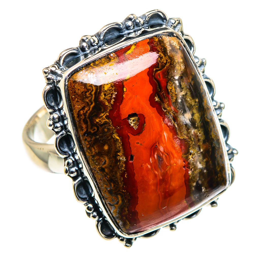 Morocco Agate Rings handcrafted by Ana Silver Co - RING94662