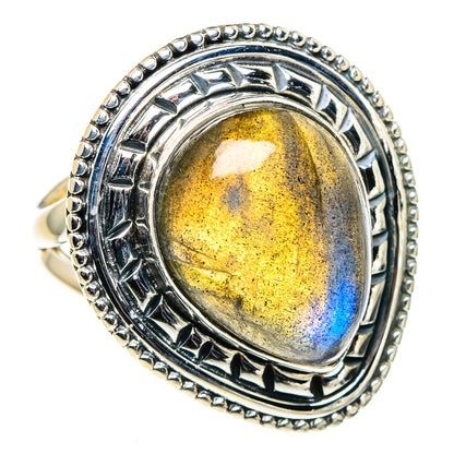 Labradorite Rings handcrafted by Ana Silver Co - RING94676