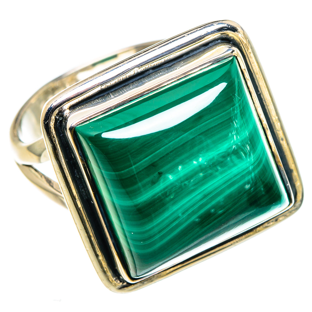 Malachite Rings handcrafted by Ana Silver Co - RING94684