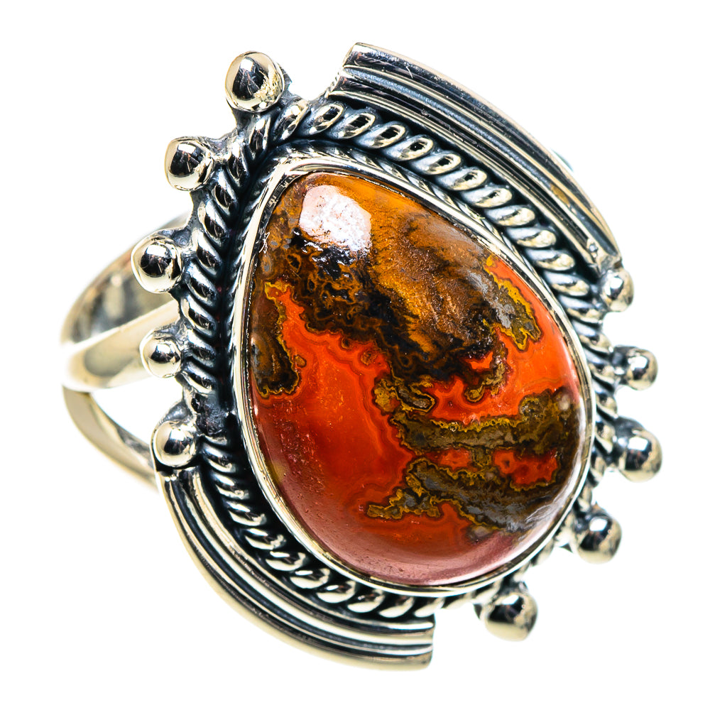 Morocco Agate Rings handcrafted by Ana Silver Co - RING94691