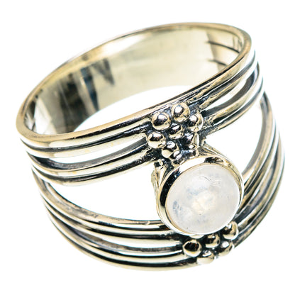 Rainbow Moonstone Rings handcrafted by Ana Silver Co - RING94694