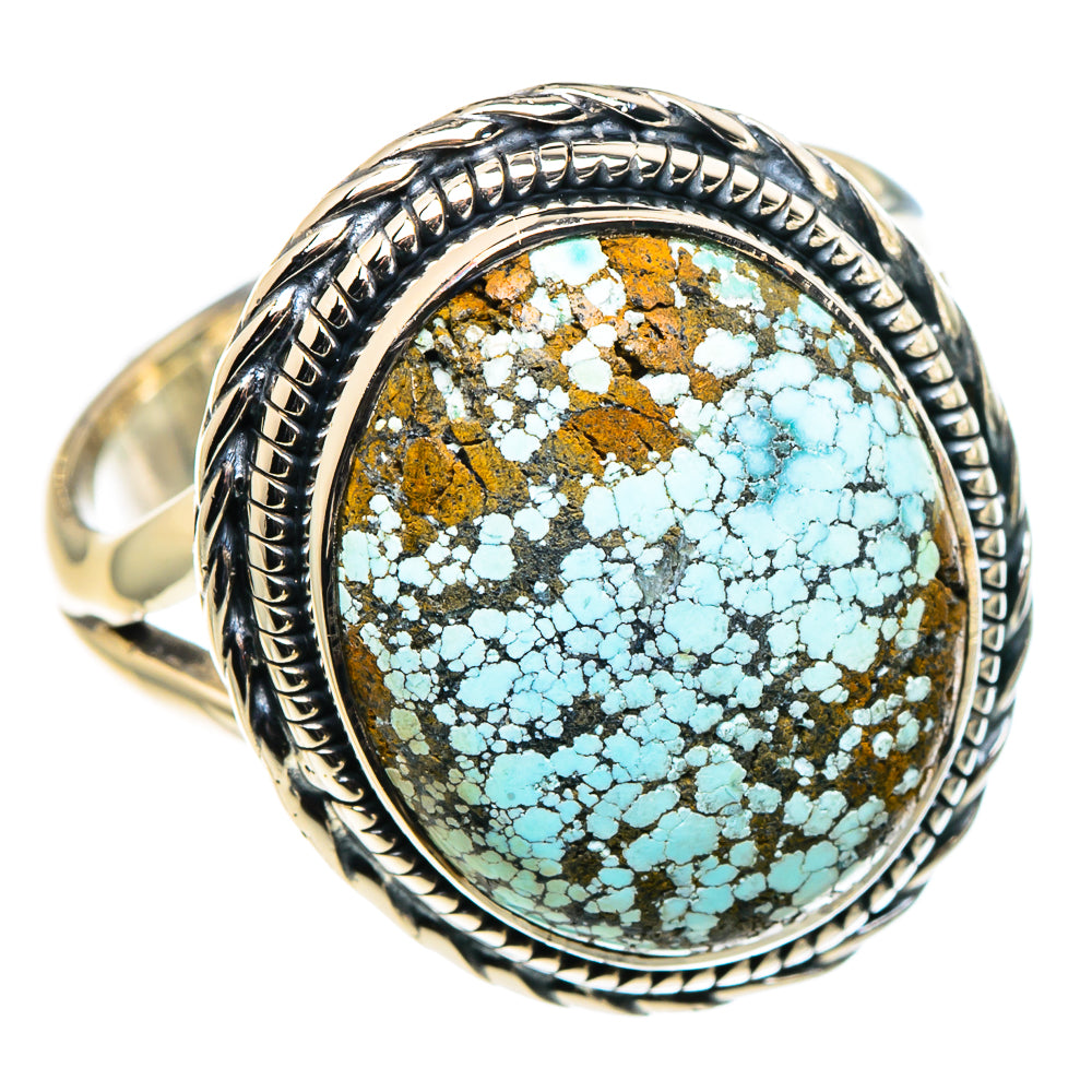 Tibetan Turquoise Rings handcrafted by Ana Silver Co - RING94695