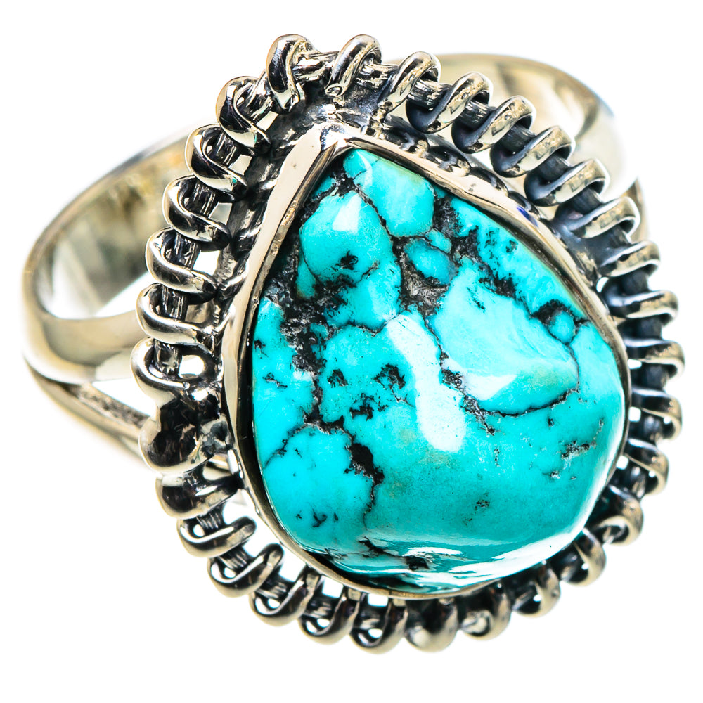 Tibetan Turquoise Rings handcrafted by Ana Silver Co - RING94698