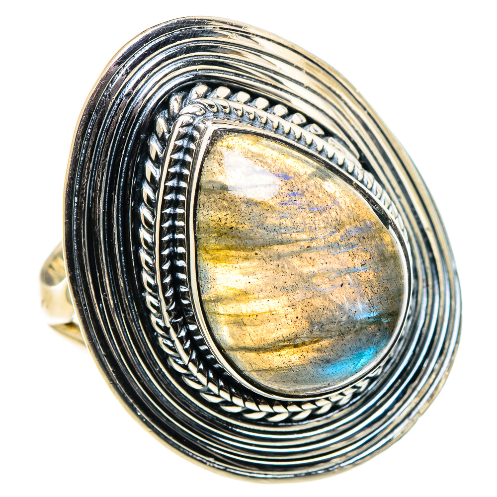 Labradorite Rings handcrafted by Ana Silver Co - RING94706 - Photo 2