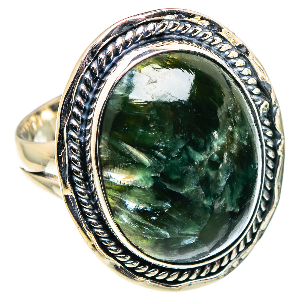 Seraphinite Rings handcrafted by Ana Silver Co - RING94714 - Photo 2