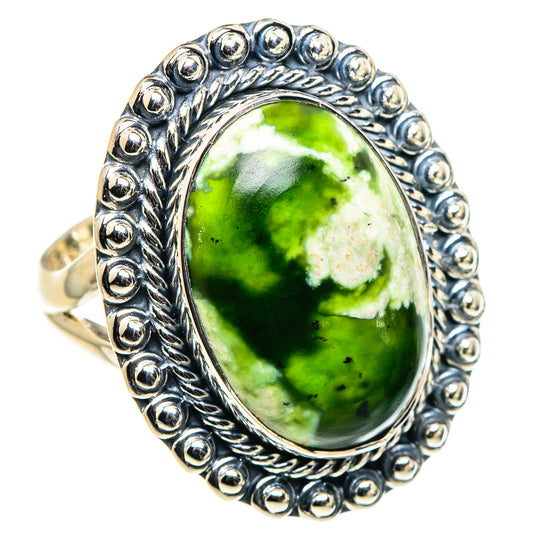 Australian Green Opal Rings handcrafted by Ana Silver Co - RING94717