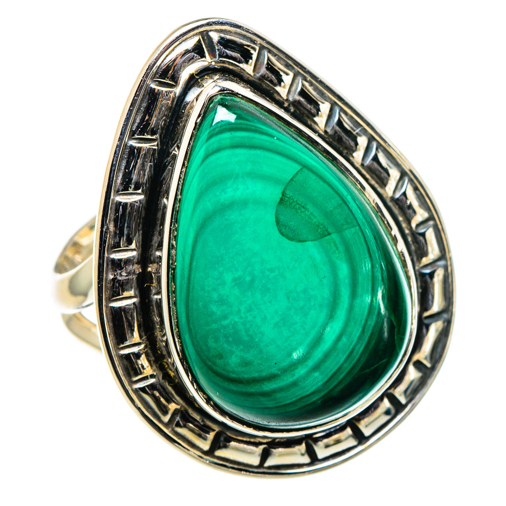 Malachite Rings handcrafted by Ana Silver Co - RING94721
