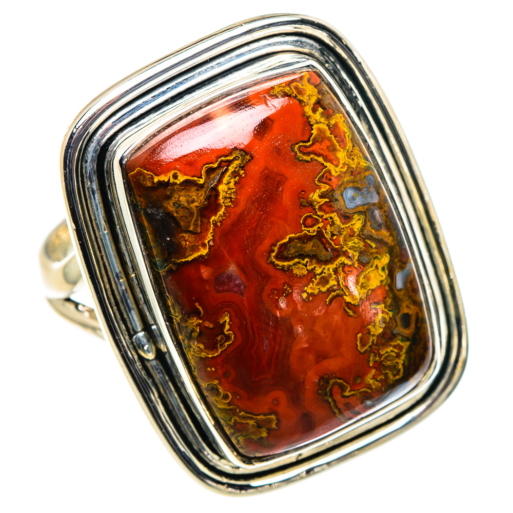 Morocco Agate Rings handcrafted by Ana Silver Co - RING94727