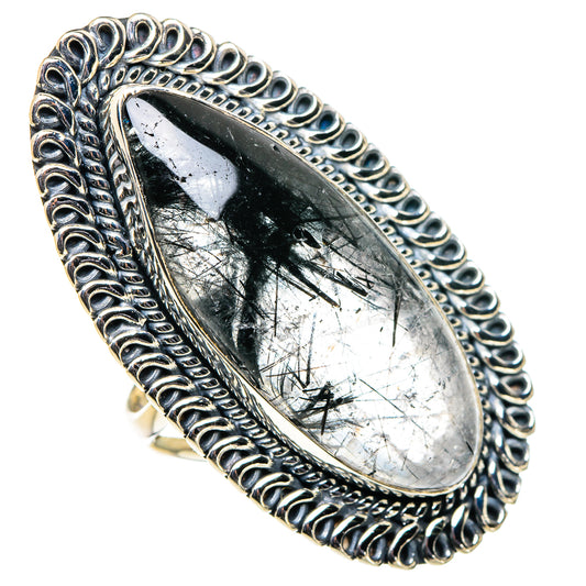 Tourmalinated Quartz Rings handcrafted by Ana Silver Co - RING94750