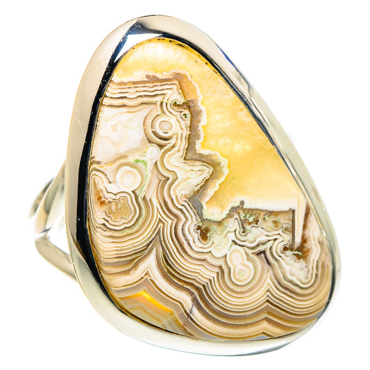 Laguna Lace Agate Rings handcrafted by Ana Silver Co - RING94753