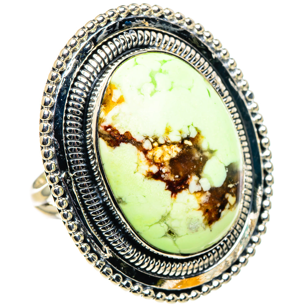 Lemon Chrysoprase Rings handcrafted by Ana Silver Co - RING94760