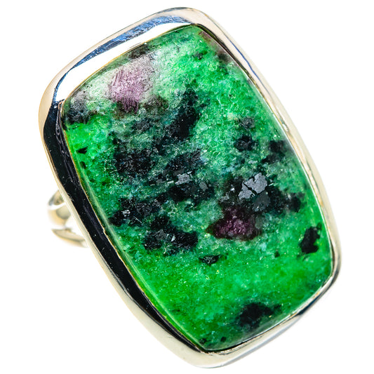 Ruby Zoisite Rings handcrafted by Ana Silver Co - RING94773
