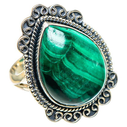 Malachite Rings handcrafted by Ana Silver Co - RING94781