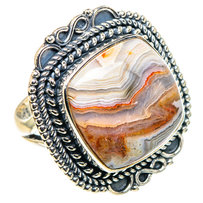 Crazy Lace Agate Rings handcrafted by Ana Silver Co - RING94793