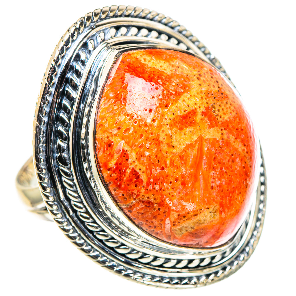 Sponge Coral Rings handcrafted by Ana Silver Co - RING94794