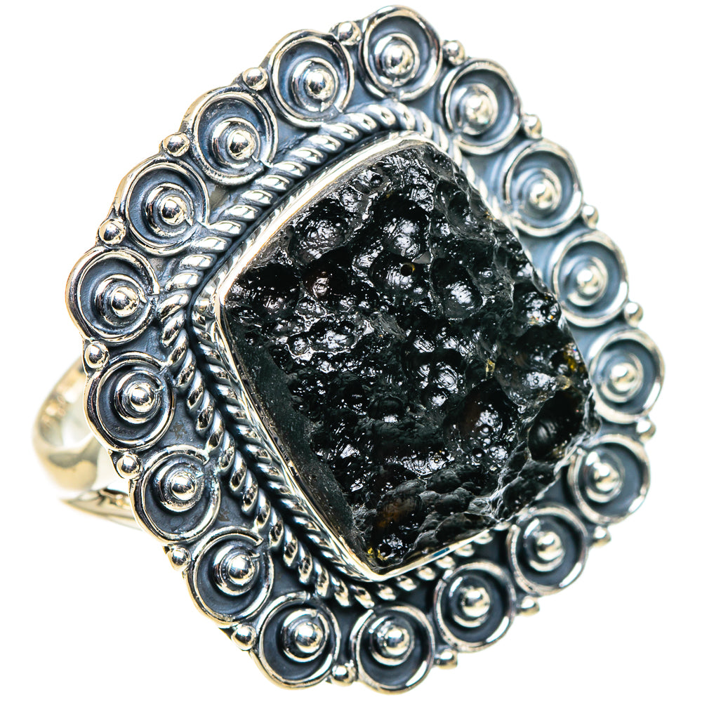 Tektite Rings handcrafted by Ana Silver Co - RING94808 - Photo 2