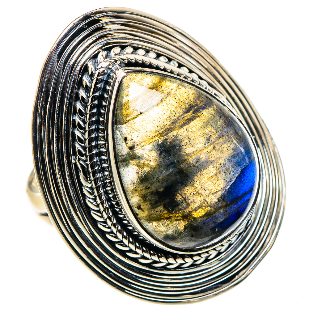 Labradorite Rings handcrafted by Ana Silver Co - RING94825