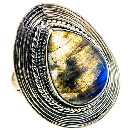 Labradorite Rings handcrafted by Ana Silver Co - RING94825