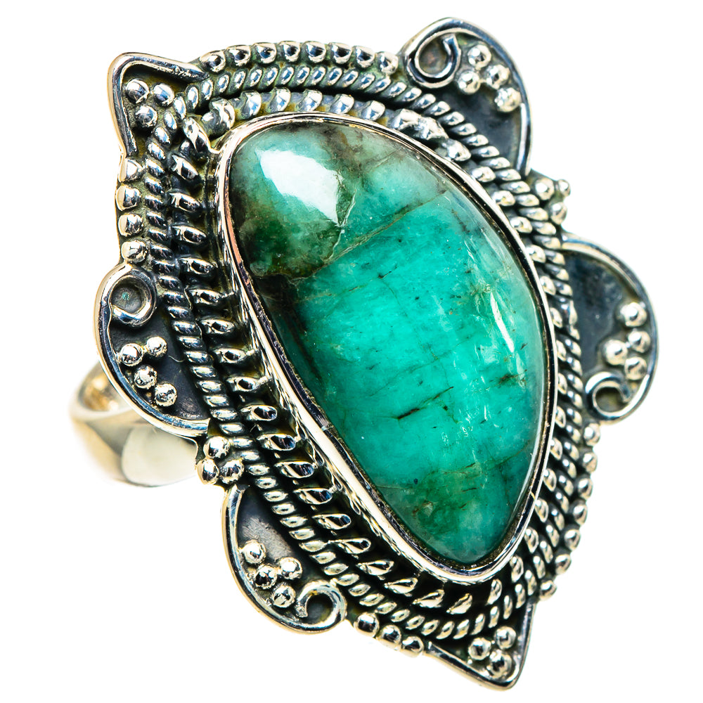 African Green Opal Rings handcrafted by Ana Silver Co - RING94827