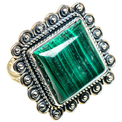 Malachite Rings handcrafted by Ana Silver Co - RING94829 - Photo 2
