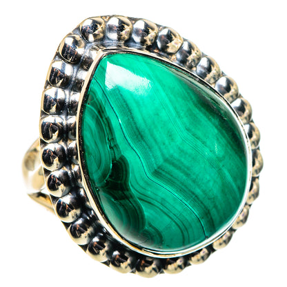 Malachite Rings handcrafted by Ana Silver Co - RING94832