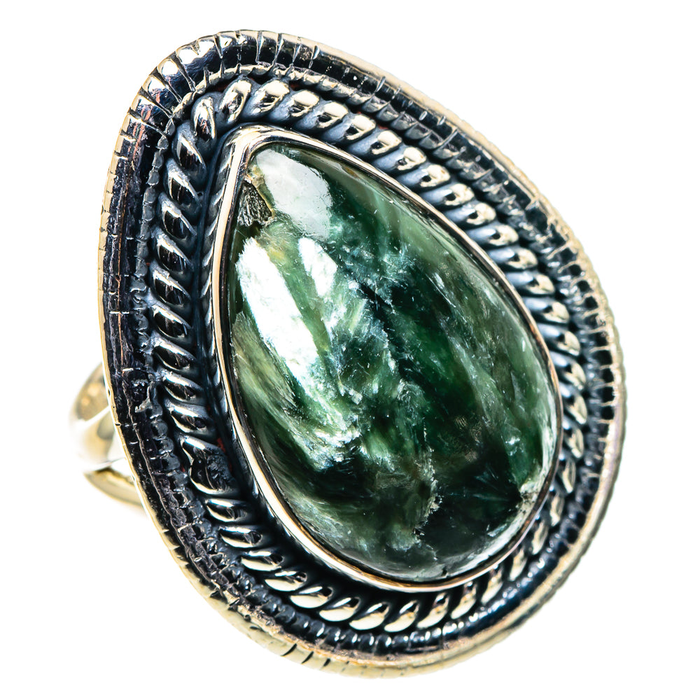 Seraphinite Rings handcrafted by Ana Silver Co - RING94835 - Photo 2