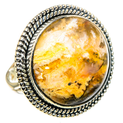 Plume Agate Rings handcrafted by Ana Silver Co - RING94843