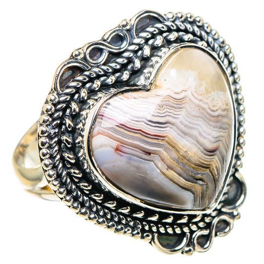 Laguna Lace Agate Rings handcrafted by Ana Silver Co - RING94858