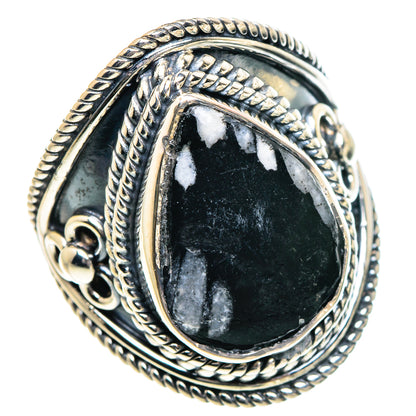 Snowflake Obsidian Rings handcrafted by Ana Silver Co - RING94884