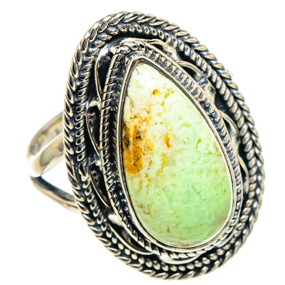 Lemon Chrysoprase Rings handcrafted by Ana Silver Co - RING94891 - Photo 2