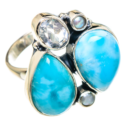 Larimar Rings handcrafted by Ana Silver Co - RING94893