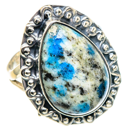K2 Blue Azurite Rings handcrafted by Ana Silver Co - RING94895