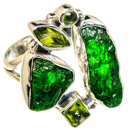 Chrome Diopside, Peridot Rings handcrafted by Ana Silver Co - RING94897