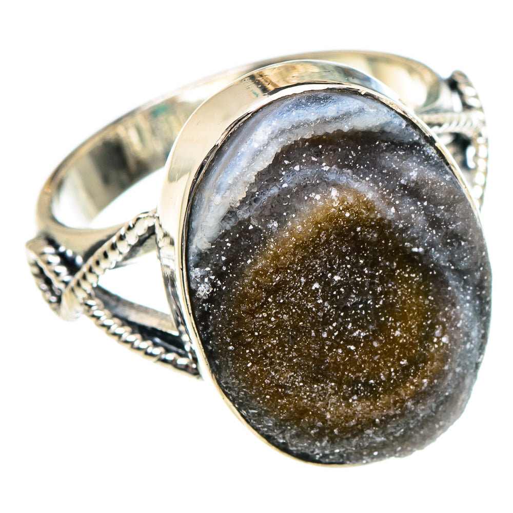 Desert Druzy Rings handcrafted by Ana Silver Co - RING94914