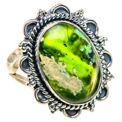 Australian Green Opal Rings handcrafted by Ana Silver Co - RING94923