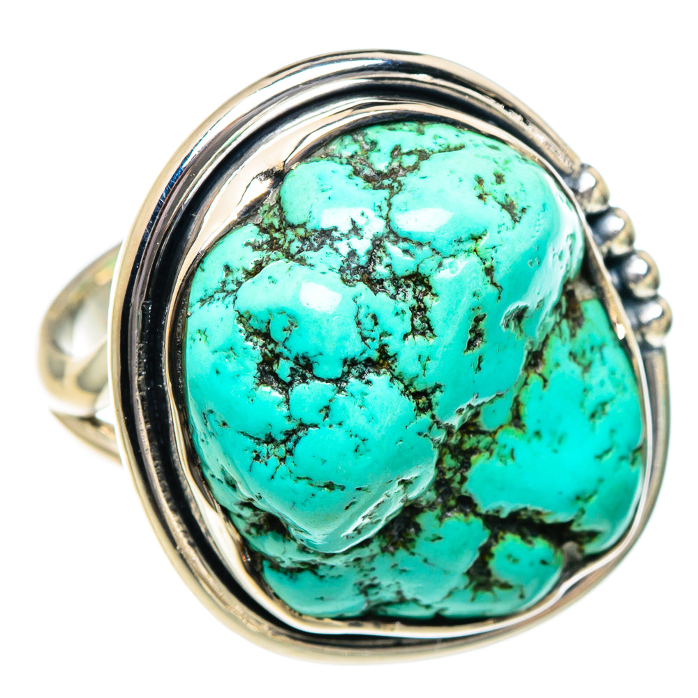 Tibetan Turquoise Rings handcrafted by Ana Silver Co - RING94924