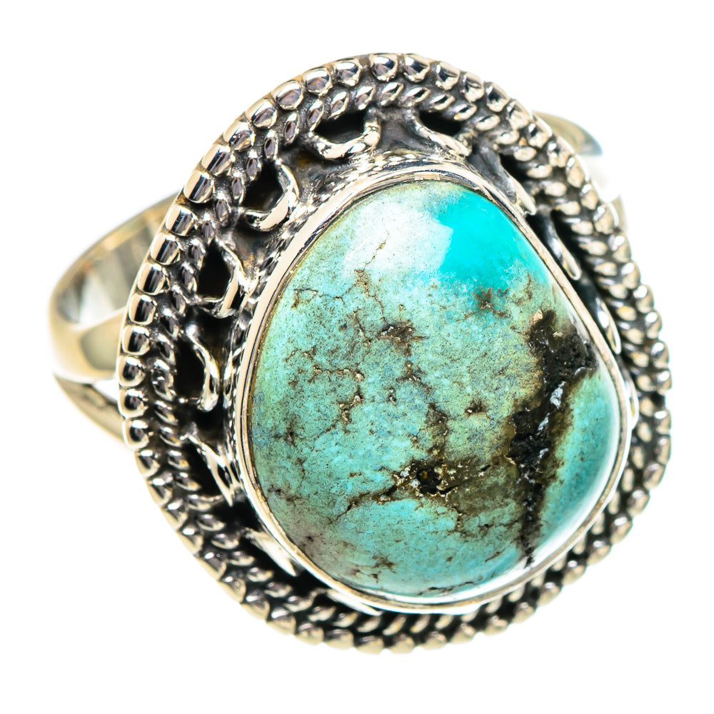 Tibetan Turquoise Rings handcrafted by Ana Silver Co - RING94946