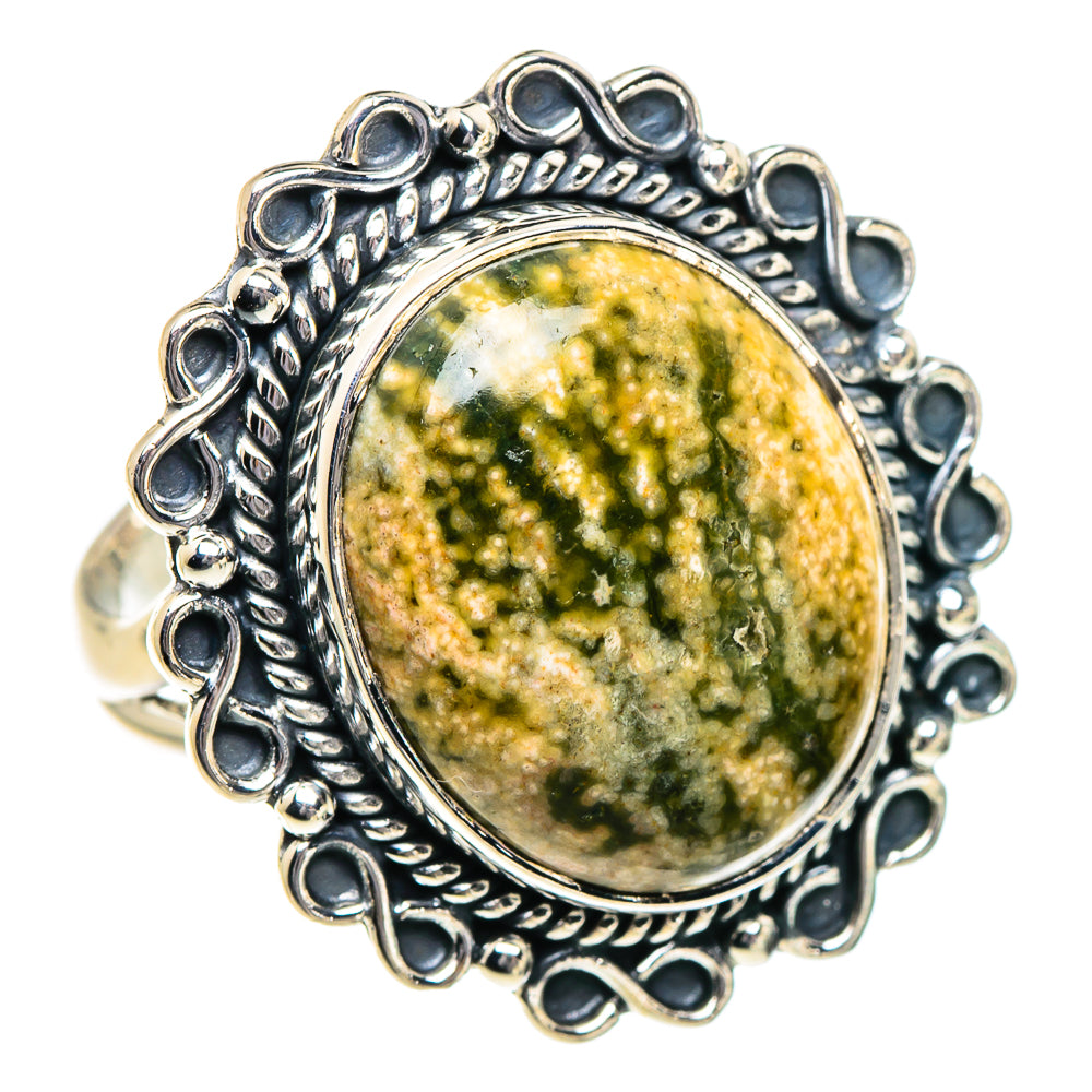 Ocean Jasper Rings handcrafted by Ana Silver Co - RING94949 - Photo 2