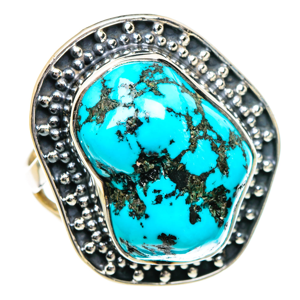 Tibetan Turquoise Rings handcrafted by Ana Silver Co - RING94963