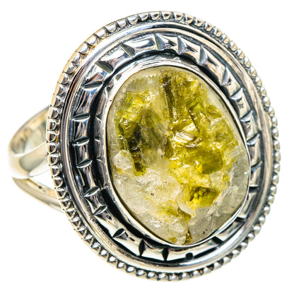 Green Tourmaline In Quartz Rings handcrafted by Ana Silver Co - RING94967 - Photo 2
